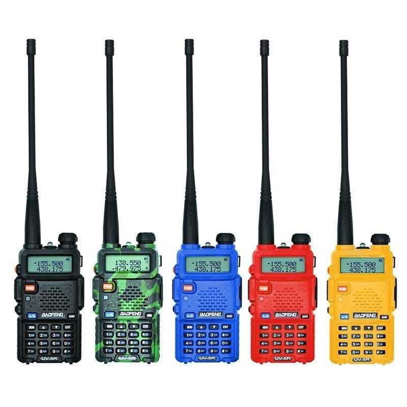 Baofeng Talkie-walkie Baofeng UV-5R FM Radio VHF/UHF Double Bande Affichage Casque noir 