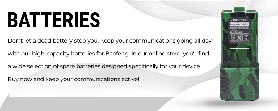 Batteries pour talkies-walkies Baofeng. Batteries Baofeng bon marché.